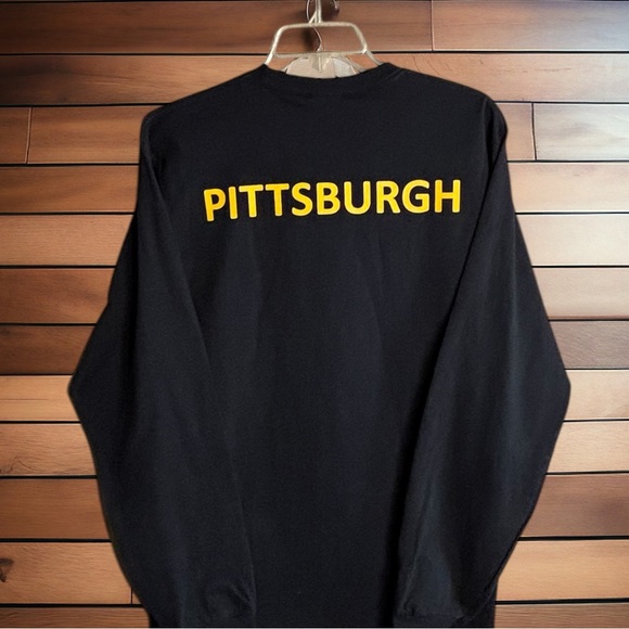 Pittsburgh NUTRL Vodka.Seltzer. Real Juice. Unique Long-Sleeved Medium Black Tee - Picture 3 of 3